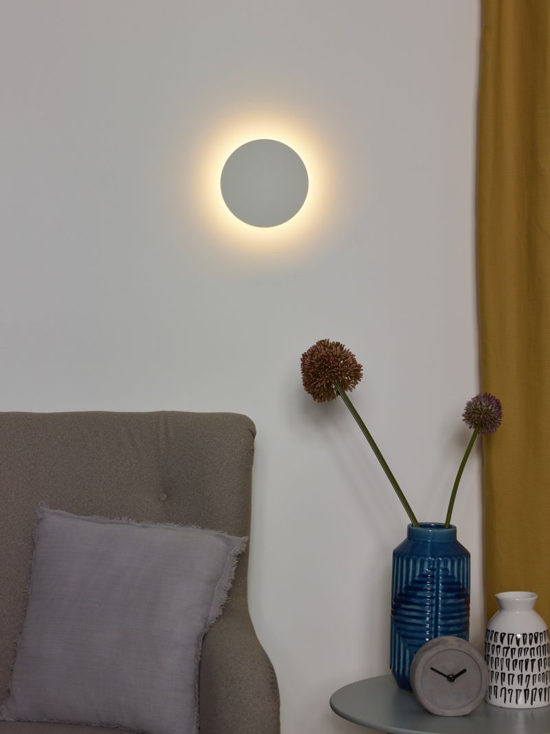 Lucide EKLYPS LED - Nástenné svietidlo - Ø 15 cm - LED - 1x6W 3000K - Biele